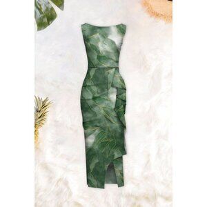 Averie NWT Side-Ruffle Dress in Jade size XL
